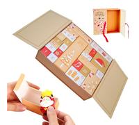 Qoukonao Christmas Countdown Calendar Box | 24-Day 2025 Foldable Christmas Box Empty for Adults | Home Decorations Party Favors for Stationery Jewelry Handwritten Card Desktop Shelf Table Windowsill