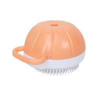 Qoukonao Dog Shower Brush | Soft Pumpkin-shaped Tool with Soap Dispenser,Pet Shampoo Brush | for Outdoor Washing Cleaning Travel Bathing Shower Summer Hair Care