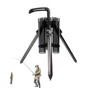 Qoukonao Fishing Pole Holders Vertical, Floor Standing Rod Holder Aluminum Alloy Bracket, Portable Foldable Thickened Bracket, Rod Organizer for Sea Yachts, Boats, 3 Fishing Rods