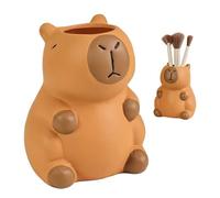 Qoukonao Fun Pencil Holder - Capybara Animal Pen Holder - Novelty Cartoon Ornament Brush Organizer for Stationery Artist Station Home Dorm Vanity Reception
