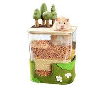 Qoukonao Hamster Bath Sand Container, Transparent Chinchilla Bathtub - Transparent Hamster Bathtub | for Cage Enrichment Training Stress Reduction Pet Parents Playpen Activities Daily