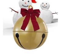 Qoukonao Large Inflatable Christmas Balls - Giant Bow Bell Inflatables Christmas Decorations | Weatherproof Party Decorations for Lawn Pathway Garden Yard Porch Living Room Bedroom Office Indoor