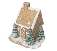 Qoukonao Log Cabin Incense Burner | House Shaped Incense Burner - Space Saving Christmas Snow Cabin Coil Cone Holder for Yoga Home Entryway Hotel Indoors Dining Living Room Decor