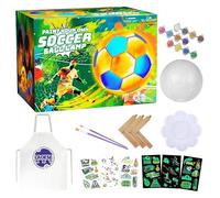 Qoukonao Paint Your Own Lamp Kit - 3D Soccer Ball Paint Desk Light - Educational Lamp Painting Game,for Boys Kids Teens Adults Soccer Lovers Birthday Party Halloween Christmas