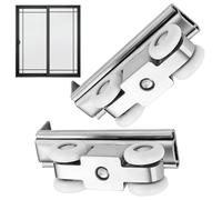 Qoukonao Sliding Door Rollers Replacement - Hanger Ball Bearing Pulley Kit - Silent Replacement Home Accessories for Study Bathroom Large Room Dividers Wardrobe Bedroom Closet