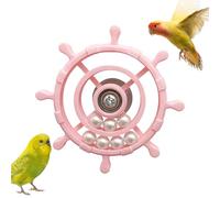 Qoukonao Toy for birds with rotary wheel, exercise device for foraging and chewing exercises, 360 degree rotating toy for birds, for entertainment on the perch with nibbling function to prevent