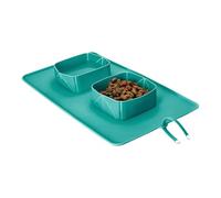 Qoukonao Travel Bowls for Dogs - Foldable Silicone Feeding Bowl - Non-Slip Silicone Bowl for Cats on the Go for Cats, Puppies, Kittens, Small and Medium Dog Breeds, Hiking, Camping and