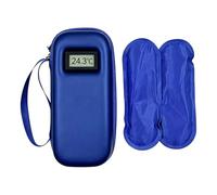 Qoukonao Travel Cooler Bag with Temperature Display and Waterproof Storage Box, Small Insulated Storage Bag with 2 Ice Packs - for Outdoor, Camping, Picnic, Car, Work and the
