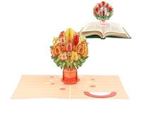 Qoukonao Valentine Greeting Card - Romantic Postcard Home Decor - 3D Handcrafted Valentine's Cards,for Your Holiday Wedding Blessings Husband Wife Birthday Thank You