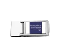 Qoutes Famous People Healing Can Not See The Shadow Slim Money Clip Stainless Holder Pocket Wallet
