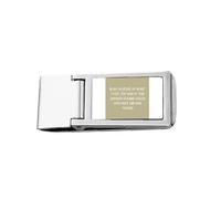 Qoutes Famous People Healing Solitude Night Slim Money Clip Stainless Holder Pocket Wallet