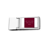 Qoutes Healing Sentences Best Choose Me Slim Money Clip Stainless Holder Pocket Wallet
