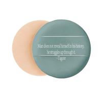 Qoutes Healing Sentences Man Never Reveal History Air Cushion Makeup Foundation Sponge Powder Puff