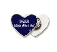 Qoutes Healing Sentences Waterfall Freedom Song Heart Metal Pin Brooch Clip Love