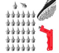 QOWUXHZ Pack of 32 Spikes Athletics Carbon Running Spikes with 1 Puller, Silver, for Sprint and Middle Distance in Athletics Training