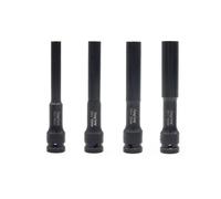 QOXEZY 1/2 Inch Drive Hex Socket Set 8-14mm Deep Spanner Adapter 4Pcs | This four-piece chrome-vanadium steel hex socket set features a deep, thin-walled design for reaching tight spaces easily.