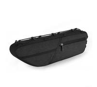 QOXEZY 1.6L Bicycle Frame Bag Top Tube Pouch Double-Sided Mesh Pockets Narrow Edge Design No Leg Hit Wear-Resistant Polyester Storage for MTB and Road Bikes(black)