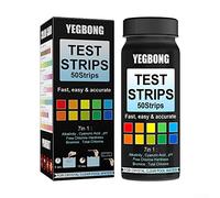 QOXEZY 100Pcs 7 In 1Test Kit, Freshwater And Saltwater Aquarium Water Testing Strips, Fish Tank Water Tropical Water Quality Test Strips Kit for PH Level Test