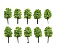 QOXEZY 10pcs Miniature Trees 3.5cm Artificial Greenery for Model Railroad Scenery OO Gauge Train Street Railway Scenery Building Models