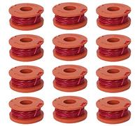 QOXEZY 12pcs Strimmer Spool & Line for WORX GT/WG 150,151,155E, 163E, 169E Grass Trimmer Brush Cutter,Replacement Lawn Trimmer String Trimmer Refills