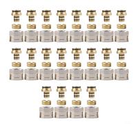 QOXEZY 16mm Underfloor Heating Manifolds Connectors with Nickel-Plated Finish for Watertight Plumbing Sealing in Residential and Commercial Applications(20pc)