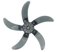 QOXEZY 18 Inch Plastic Fan Impeller Replacement with Nut Cover Grey | This five plastic fan impeller delivers optimal airflow with minimal noise a quiet and cool environment.