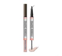 QOXEZY 2 In 1 Eyebrow Pencil With Waterproof Gel And Microblading Tip, For Precise Line Work And Fullness Control, For Smooth Transition, For Every Brow Shape, For Easy Application(02#dark brown)