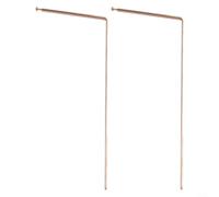 QOXEZY 2 Pcs Copper Probes Rod,Spiritual Rods Water Hunting Rods Copper Dowsing Rods Copper Dowsing Rod Rotation Tool for Searching Water Water Rods, Gold,Paranormal Investigations(single head-ball)