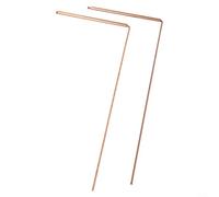 QOXEZY 2 Pcs Copper Probes Rod,Spiritual Rods Water Hunting Rods Copper Dowsing Rods Copper Dowsing Rod Rotation Tool for Searching Water Water Rods, Gold,Paranormal Investigations