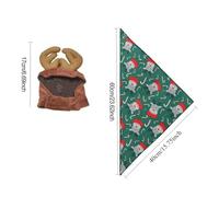 QOXEZY 23 Inch Porch Goose Costume Set for Christmas Decoration, Reindeer Style with Scarf and Hat, Weather-Resistant Fabric for Indoor Outdoor Use, Brown + Green