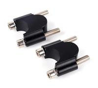 QOXEZY 28mm Handlebar Riser Clamp Pair Aluminium Alloy Black | Raises motorcycle handlebars by 28mm to improve posture, reduce wrist strain, and deliver enhanced riding comfort.