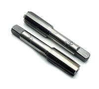 QOXEZY 2pcs HSS 14mm x 1.25 Metric Taper and Tap, Right Hand Thread for M14 x 1.25mm Pitch, High Steel, 80mm Length