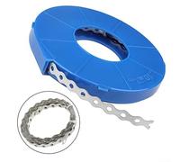 QOXEZY 30ft Multi-Hole Metal Strapping Roll, Carbon Steel Cable Tie with 5mm Holes, Electro-Galvanized for SURFACE for Rust Resistance, Strong 60lb Load Capacity for Industrial Use(26mm)