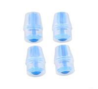 QOXEZY 4pcs Bite Valve Replacement Sheath for Water Bladder Hydration Pack, Silicone Soft Mouthpiece Nozzle for Camping Hiking Biking, Red Blue Black Colors(Bule)