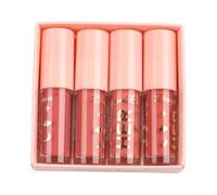 QOXEZY 4Pcs Lip Gloss Set | Moisturizing Long-Lasting Colors for Hydrated Glass Lips(DR76 Group A)