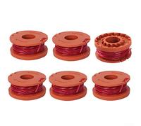 QOXEZY 6pcs Spool & Line for WORX GT/WG 150,151,155E, 163E, 169E Grass Trimmer Brush Cutter,Replacement Lawn Trimmer String Trimmer Refills