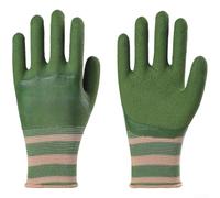 QOXEZY Anti Slip Rubber Foam Work Gloves Breathable Elastic Knitted Design for Construction Site Gardening Tasks Heavy Duty Labor Protection Safety Hand Tools Various Packs(3 pcs)