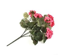 QOXEZY Artificial Geranium Flower, Long Single Stem Red for PINK Fake Rose Plant, Artificial Plants Artificial Flower, Faux Geranium Floral for BUSH for Home Party Garden Decoration
