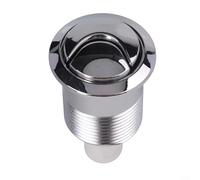 QOXEZY Bathroom Cistern Push Button Dual Flush Mechanism, Chrome Finish Round Design ABS Material, Water-Saving Tank Button For Skipper 45 Toilet System, Easy Installation
