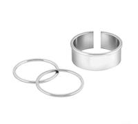QOXEZY Bicycle Bottom Bracket Adapter 24mm To 22mm Reducing Ring For SRAM for gxp - Precision Axle Washer For MTB Road Cycling - Anodized Alloy Silver 25x24x9mm