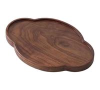 QOXEZY Black Walnut Tea Tray Gongfu Wooden Serving Board Cloud
