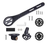 QOXEZY Carbon Handlebar Computer Mount Holder Extension | Lightweight carbon fibre handlebar mount securely holds your cycle computer, front light, or camera while riding.