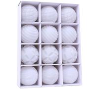 QOXEZY Christmas Ball Ornaments 12 Pack 6cm Flocked Velvet Tree Baubles