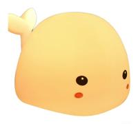 QOXEZY Cute Silicone Animal Night Light with Clap Activation and 7 Color Changing LED Modes Soft Touch Sensor for Baby Nursery Kids Room Bedtime Yellow(H)