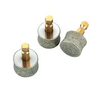 QOXEZY Diamond Pet Nail Grinding Head 4mm Shank Grit 60/80 Rotary Burr Bit for Electric Trimmer Polisher Safe Fast Trimming Wheel Accessories for Dog Cat Paw Grooming 3 Pieces(Grit 60)