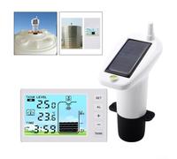 QOXEZY Digital Water Level Monitor, Solar Charging Water Level Monitor, Oil Tank Level Gauge, Water Oil Fuel Water Level Tank Monitor Sensor, Measurement Range 1~5m For Water Tanks