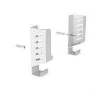 QOXEZY Efficient Wall Mount Holder for Laptops and Network Devices with Built In Cable Management Hook (White)