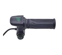 QOXEZY Electric Bike Throttle Grip with Display 48V 6-Pin Interface, Thumb Control Handlebar for E-Bike Scooter Tricycle, One-Click Start Power Switch, 7/8 Inch 22mm Fitment