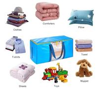 QOXEZY Extra Large Storage Bag for Moving Clothes and Travel Packing | This extra large storage bag features sturdy handles and a strong zipper to simplify clothes packing and house moves.