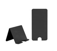 QOXEZY Foldable Phone Holder Silicone Adjustable Stand for iPhone for samsung Tablet - Portable Desk Accessory 15x8cm(Black)